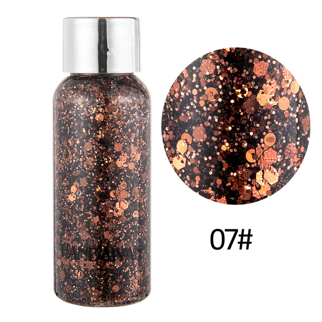 Silvery Eyeshadow Glitter Nail Hair Body Face Glitter Gel Art Flash Heart Loose Sequins Makeup