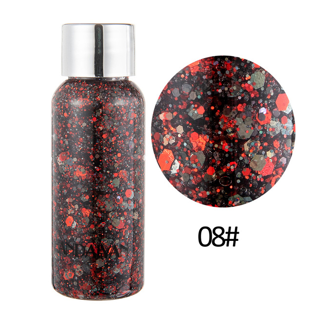 Silvery Eyeshadow Glitter Nail Hair Body Face Glitter Gel Art Flash Heart Loose Sequins Makeup
