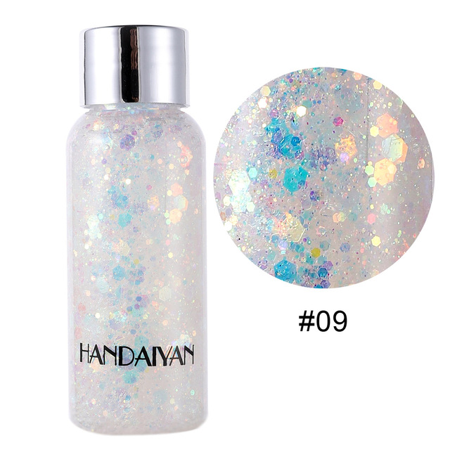 Silvery Eyeshadow Glitter Nail Hair Body Face Glitter Gel Art Flash Heart Loose Sequins Makeup