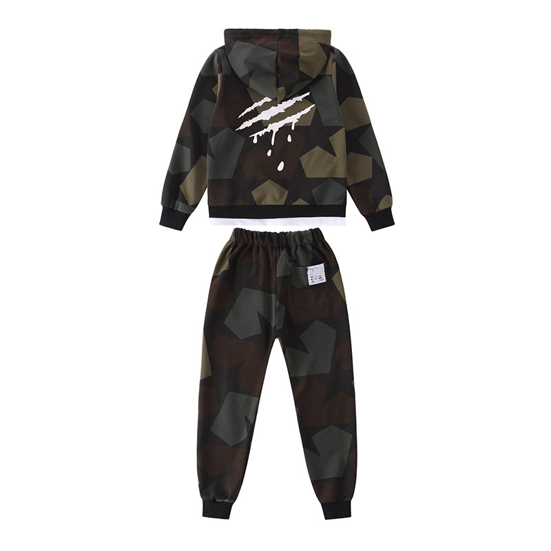 Teen Boys Clothes Set Kids Tracksuit Camouflage Cotton Hoodies Tops Sweatshirts, Cardigans & Hoodies