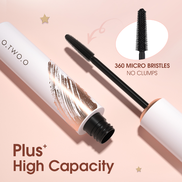 O.TWO.O  Black Mascara Lengthens Eyelashes Waterproof Long-lasting 4D Silk Fiber Mascara Lash Extension Cosmetics Makeup