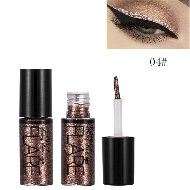 5 Color Metallic Shiny Eyeshadow Glitter Liquid Eyeliner Makeup Eye Liner Pen-Waterproof Makeup