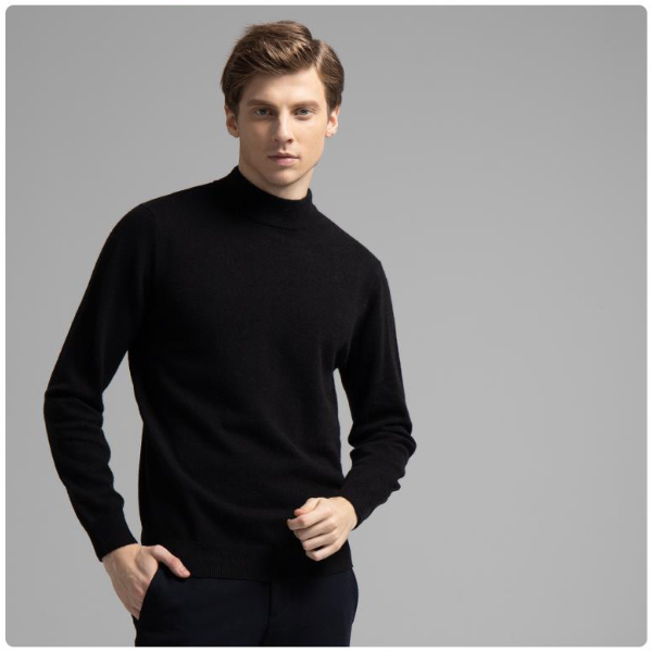 Men 100 Cashmere Sweater 2021 Men's Casual Winter Knit Warm Men Half Turtleneck Pullover Coat Sweatshirts, Cardigans & Hoodies