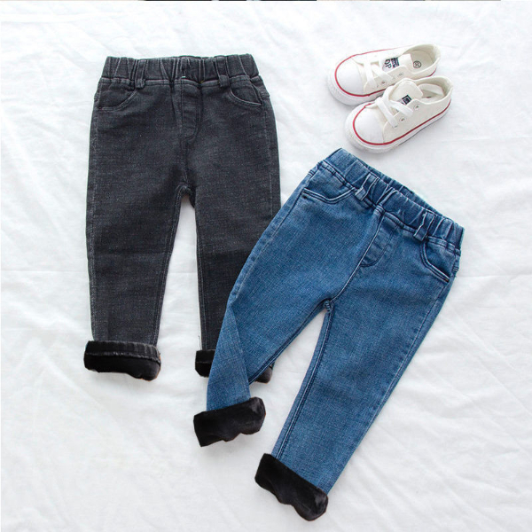 Baby Girls Pants Boys Jeans Fall/Winter Outerwear Pants Children's Trousers Slim Stretch Pants  Trousers & Leggings