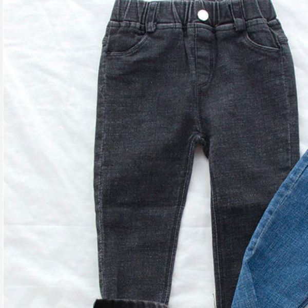 Baby Girls Pants Boys Jeans Fall/Winter Outerwear Pants Children's Trousers Slim Stretch Pants  Trousers & Leggings