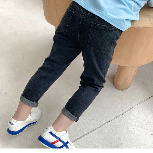 Baby Girls Pants Boys Jeans Fall/Winter Outerwear Pants Children's Trousers Slim Stretch Pants  Trousers & Leggings