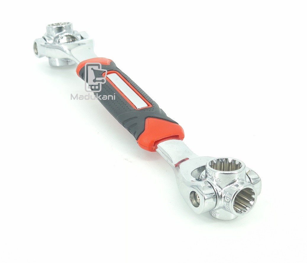 48 in 1 Multifunction Dog Bone Rotating 8 Socket Spanner Wrench