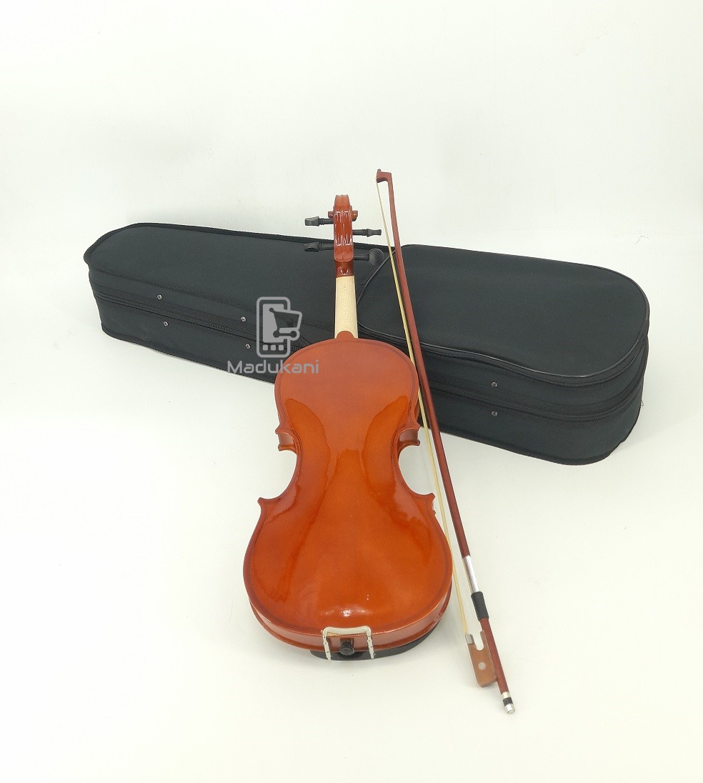 Generic Full Size 4-4 Violin with Bow, Rosin, and Hard Case