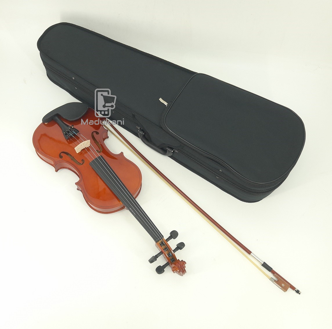 Generic Full Size 4-4 Violin with Bow, Rosin, and Hard Case