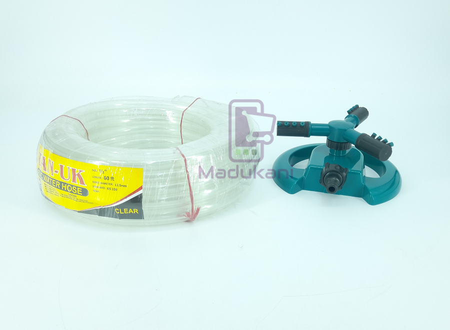 Lawn Garden Sprinkler with 8m Hose Pipe