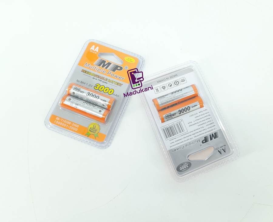 4PCS 3000mAh Size AA Rechargeable Batteries