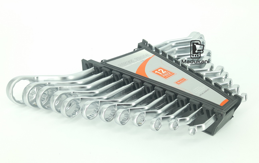 12PCS Double Offset Ring Spanner Wrench Set Disen Tools