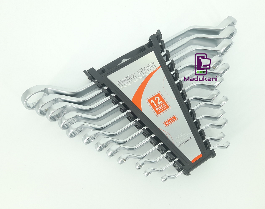 12PCS Double Offset Ring Spanner Wrench Set Disen Tools