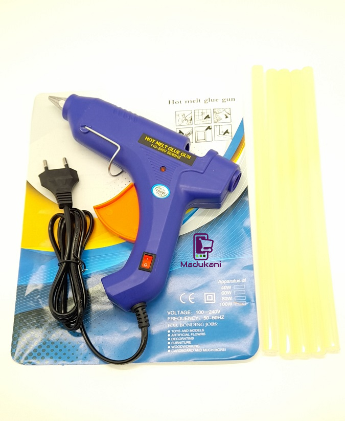 Hot Melt Glue Gun with 5 Glue Sticks