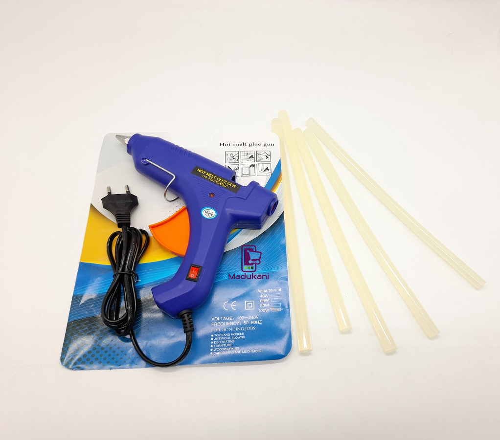Hot Melt Glue Gun with 5 Glue Sticks