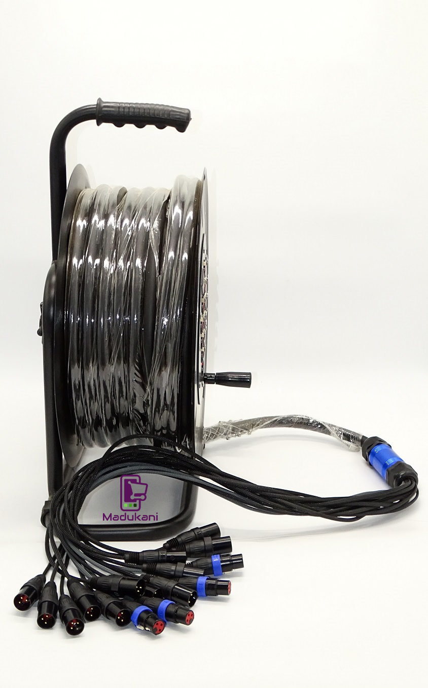 12 Channel 4 Returns 30-meter XLR SNAKE CABLE on a Reel