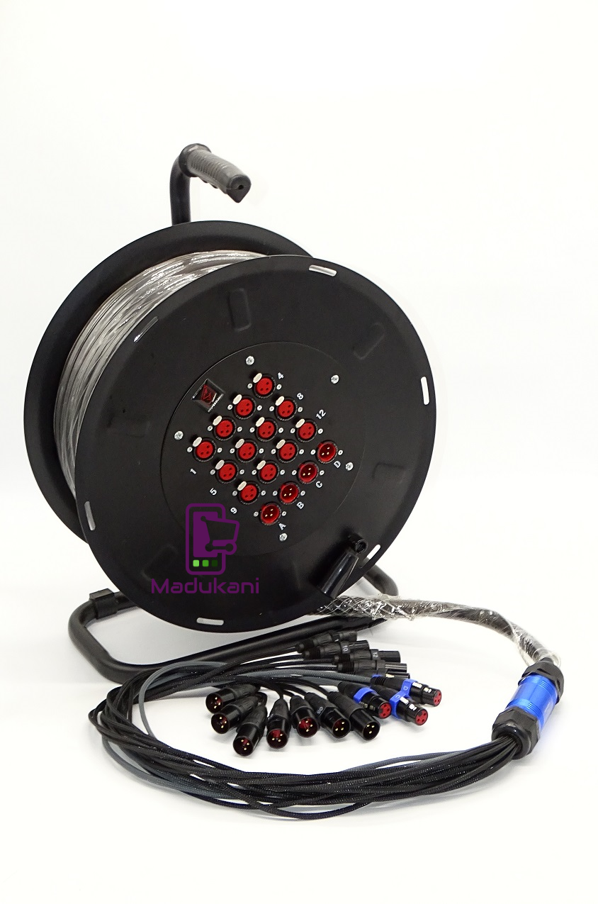 12 Channel 4 Returns 30-meter XLR SNAKE CABLE on a Reel