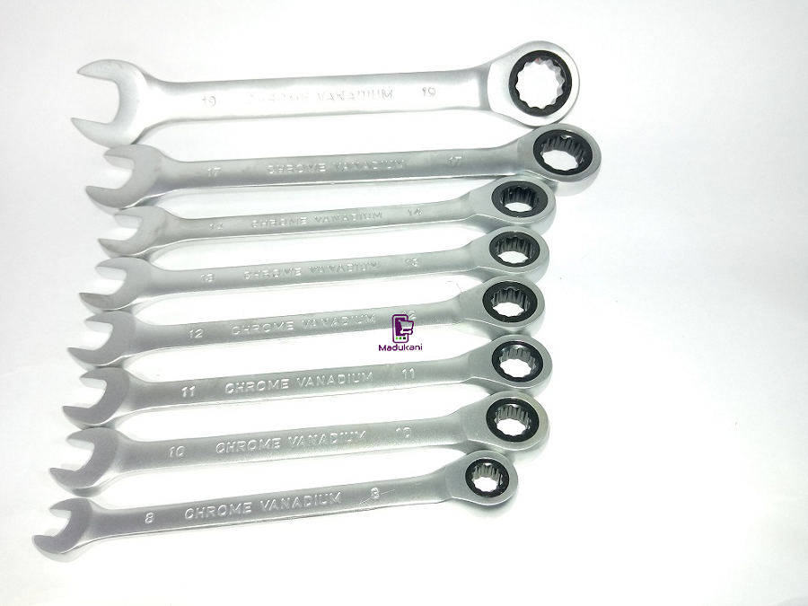 8PCS Ratchet Combination Spanner Set