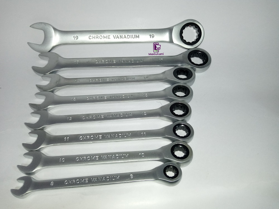 8PCS Ratchet Combination Spanner Set