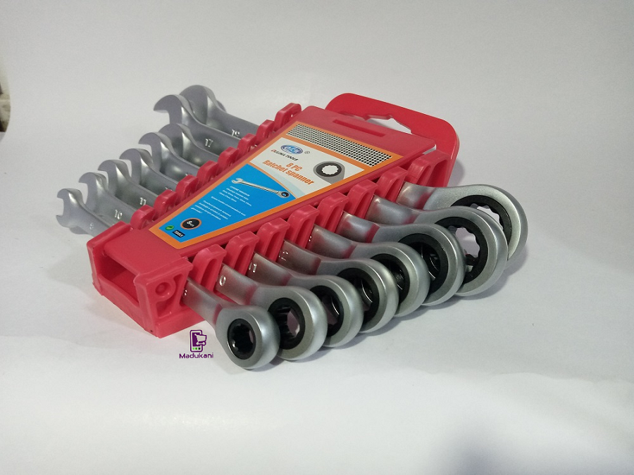 8PCS Ratchet Combination Spanner Set