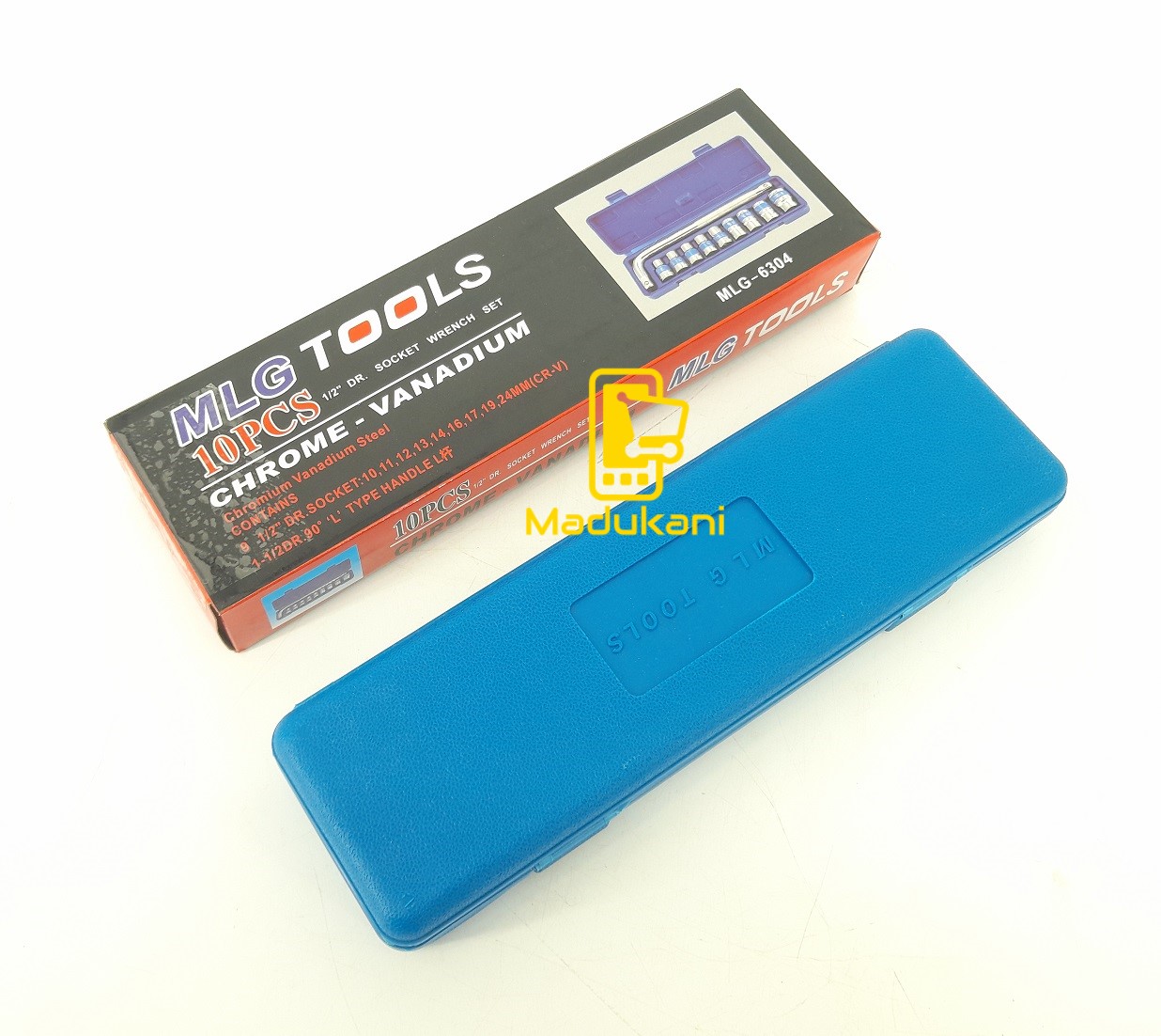 MLG 10PCS 0.5 Half Inch Dr Socket Wrench Box Spanner Set