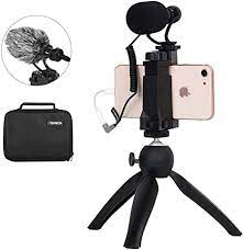 Comica Smartphone Video Kit with Mini Tripod, Shotgun Video Microphone, and Video Rig