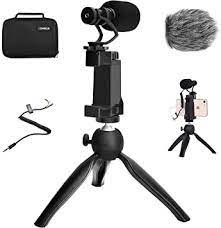Comica Smartphone Video Kit with Mini Tripod, Shotgun Video Microphone, and Video Rig