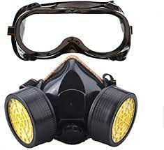 Double Respirator Gas Dust Mask And Silicone Goggles