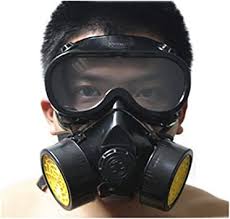 Double Respirator Gas Dust Mask And Silicone Goggles