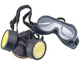Double Respirator Gas Dust Mask And Silicone Goggles