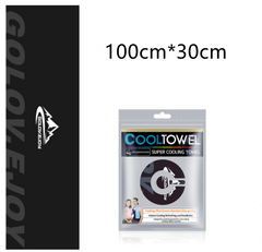 New cool towel sport cool wrist towel fashion shawl cycling fitness lightweight quick drying portable sweat towel Black 100cm*30cm