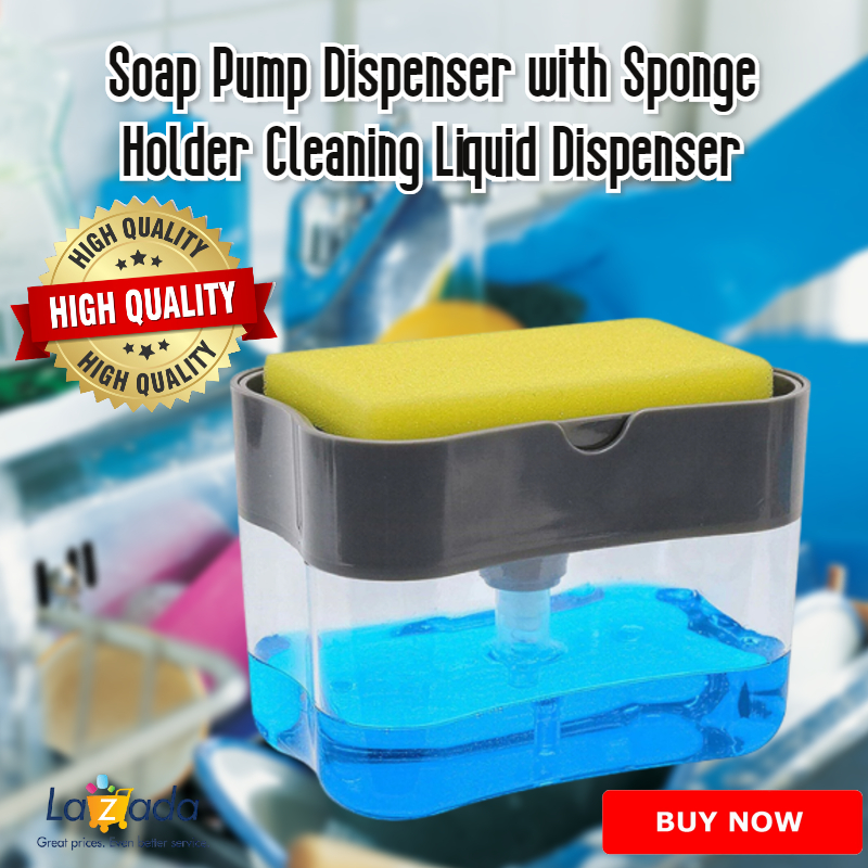 Soap pump and sponge caddy