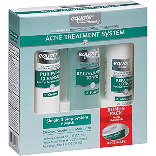 Equate 3-Step Acne Treatment System + Mask