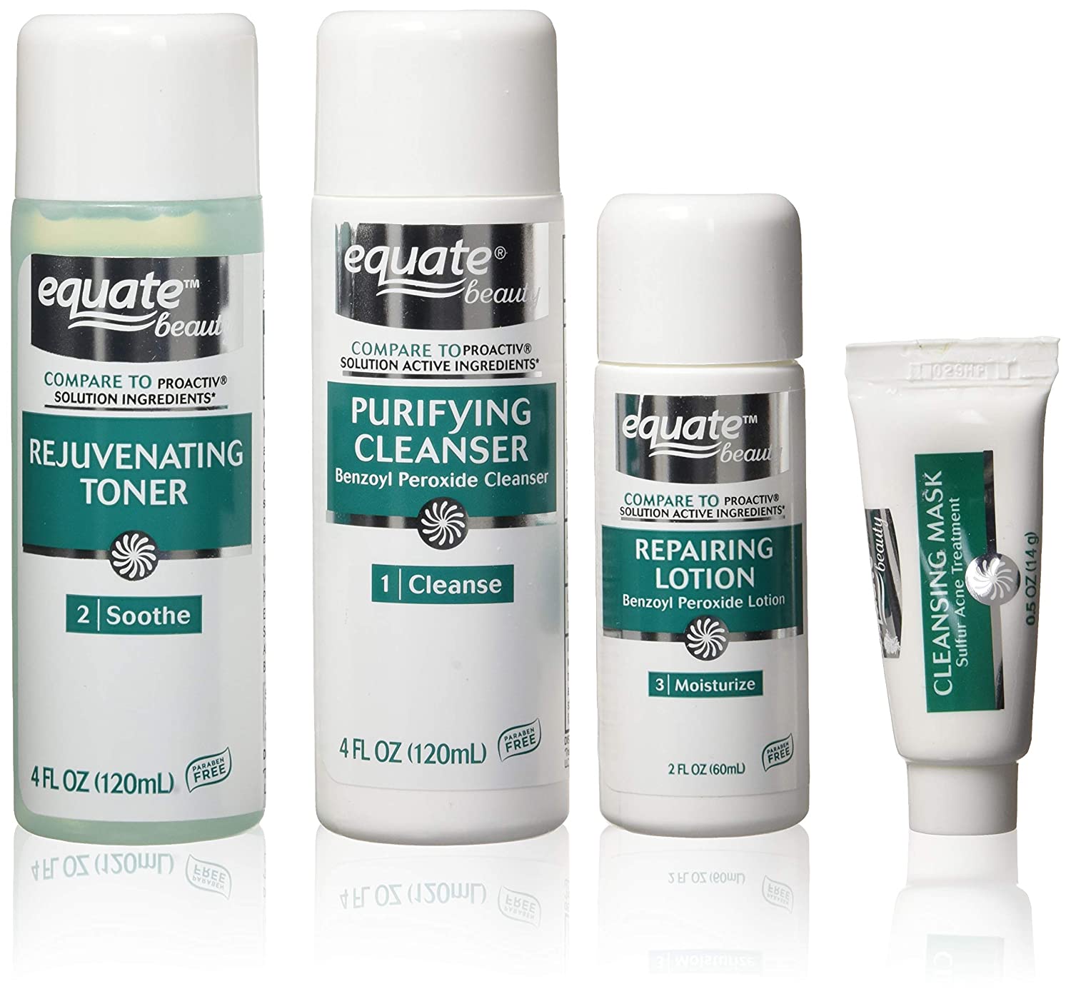 Equate 3-Step Acne Treatment System + Mask
