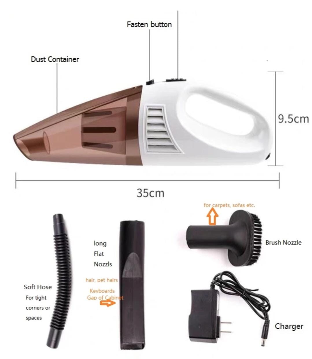 3 in 1 Portable  Rechargeable wireless vacuum cleaner  for car, pet hairs, sofa and carpet cleaning