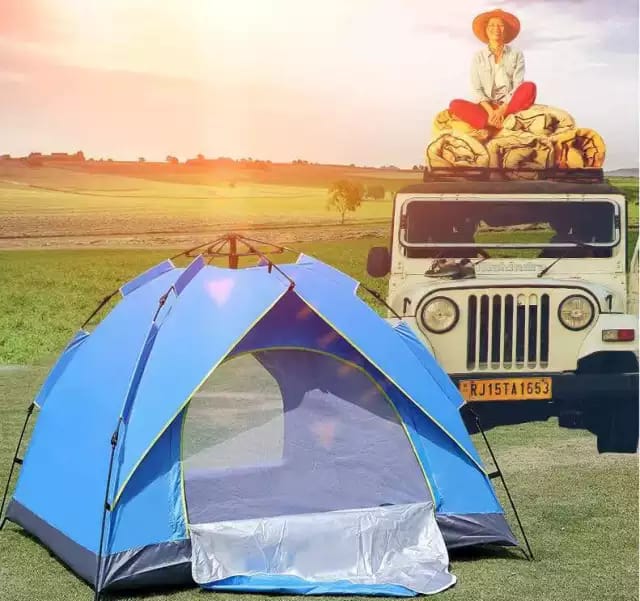 2-4 people 2 door automatic camping tents