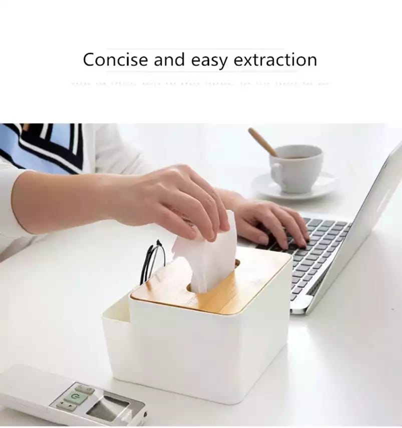 Multifunctional Desktop / Remote organizer with serviette holder