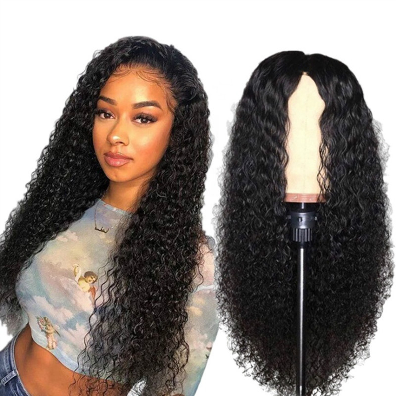 Wig ladies fashion long curly black wigs hair for women  gift