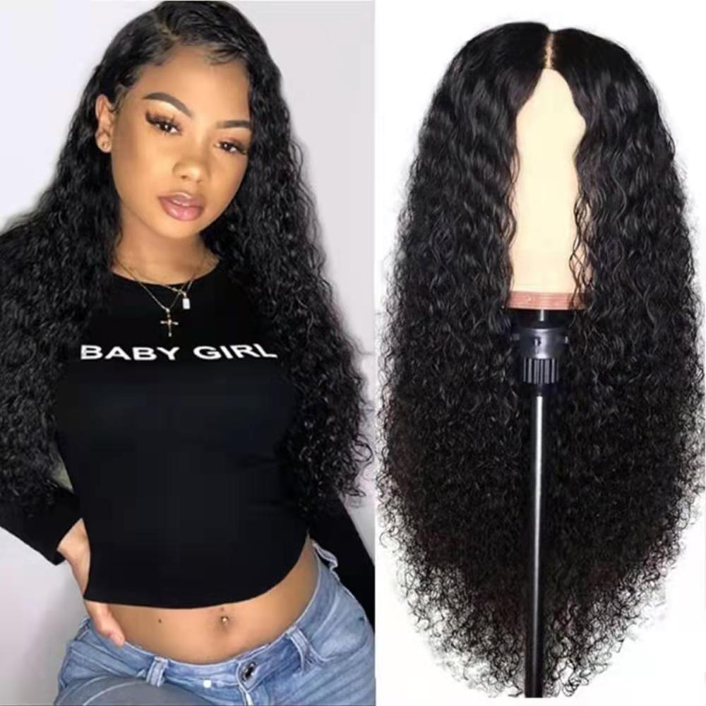 Wig ladies fashion long curly black wigs hair for women  gift