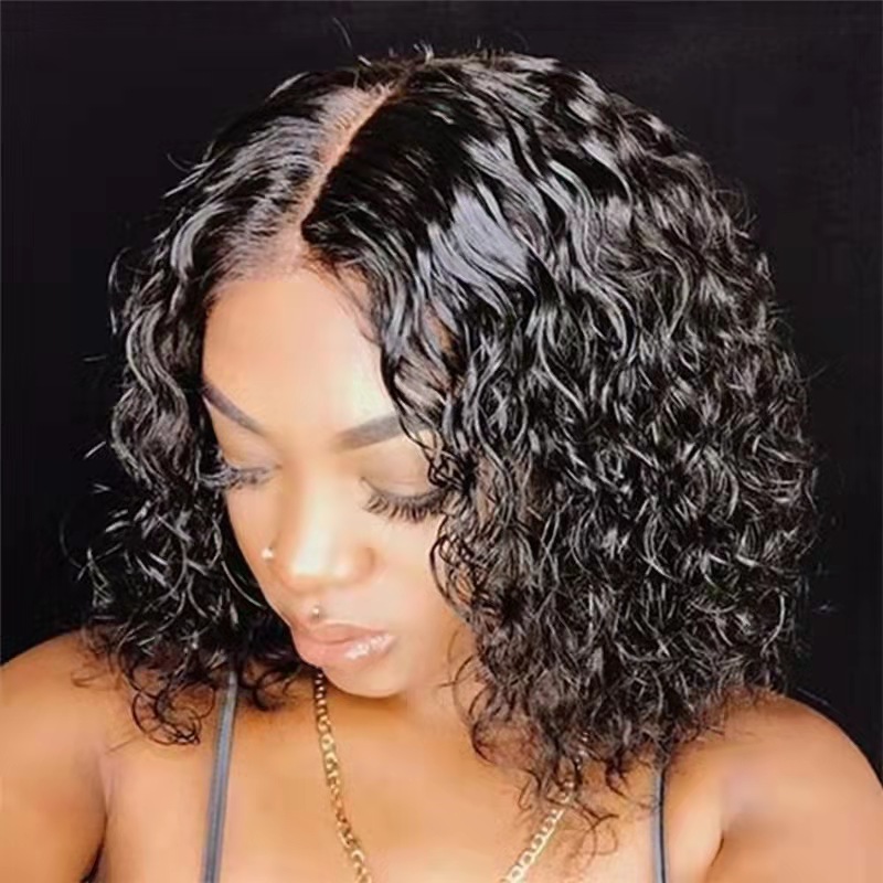 African tidal wave water ripples wig curly short black fashion wigs new hair for women gift