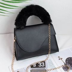 Small bags new plain wrist chain small square ladies fashion bag leisure handbags for women gift Black as picture