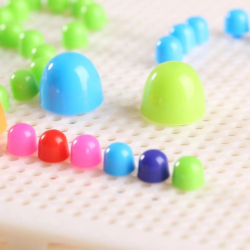 296 PCS Early Education Mushroom Nail Puzzle Toy Children's Building Blocks Birthday Presents Mushrooms nails