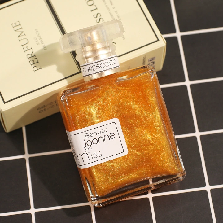 50ml Gold Powder Quicksand Men and Women Gold Gilt Perfume Lasting Light Scent Gift Deodorant