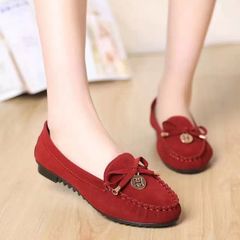 Loafers & Slip-Ons Women's Shoes Ballerinas and Flats Bow Tassel Soft Bottom shoes【Choose 1 size larger than usual】 Red 36