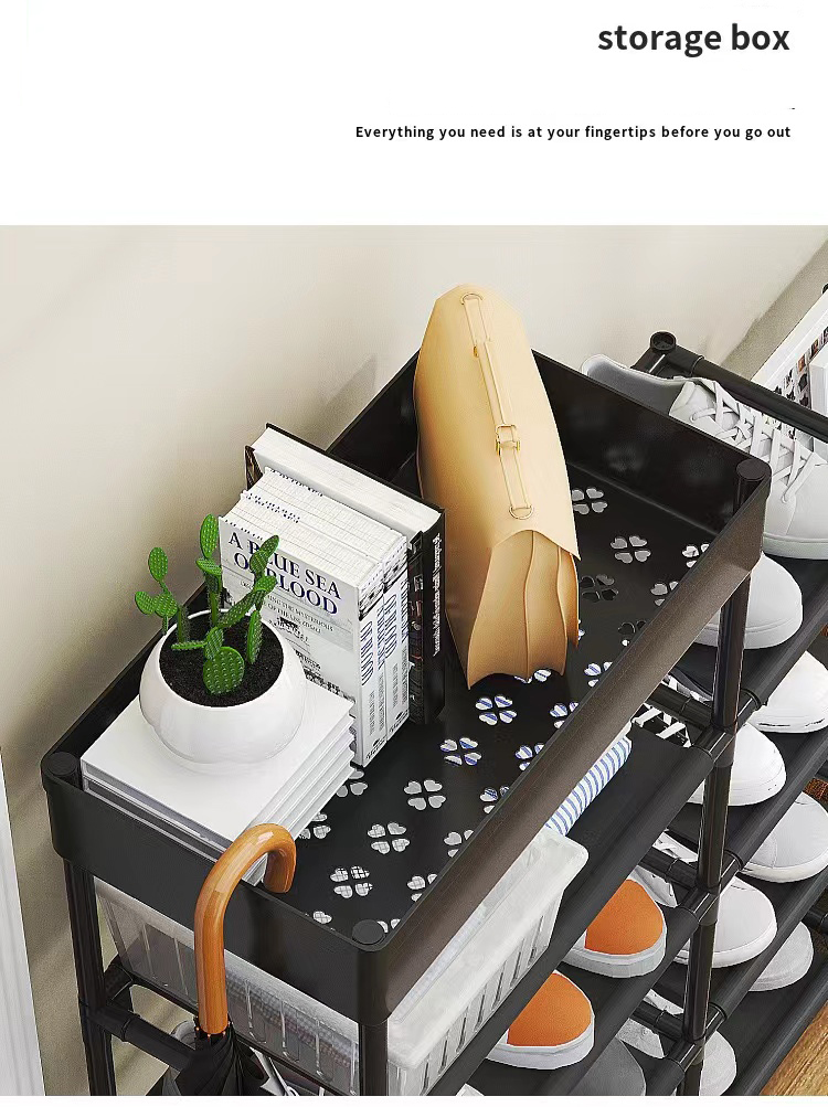 Large capacity 4-layer  Trapezoidal Assembly Multifunctional Storage Shoe Rack Household Storage Rack