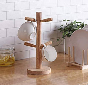 6 Pieces Wooden Cups/Mug Stand/Holder