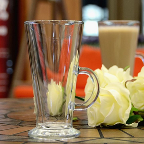 6 Pieces Latte Glass Cups With Handles For Coffee And Smoothie