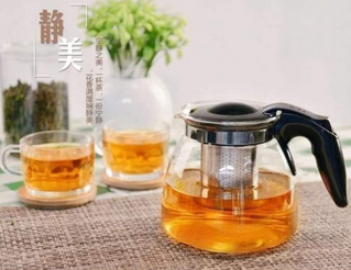 1.1 Litre Stainless Steel High Temperature Resistant Glass Infusion Tea Pot With Strainer