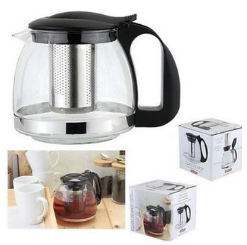 1.1 Litre Stainless Steel High Temperature Resistant Glass Infusion Tea Pot With Strainer