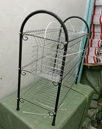 Strong 3 Tiers Stainless Steel Dish Drainer Rack